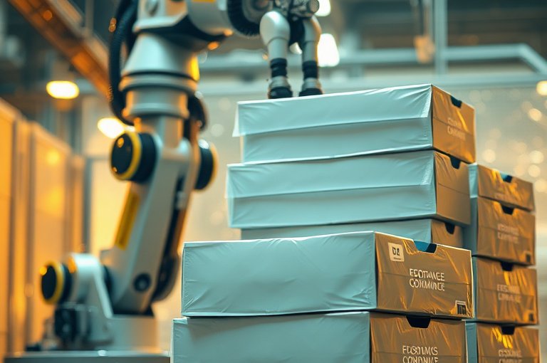 全自動貼標機助力常州工廠生產